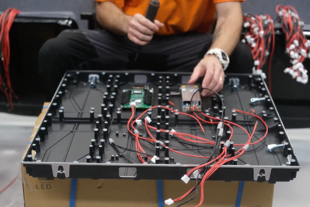 Final LED wall inside church sanctuary